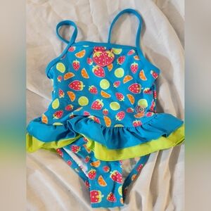 Colorful Kids Sun Alert Swimwear with Fruit Print